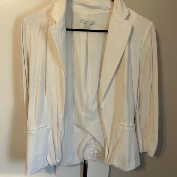 New York & Company Cream Tailored Blazer - Picture 7 of 8